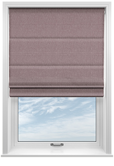 Delicate Chevron, Maroon - Motorised Roman Blind